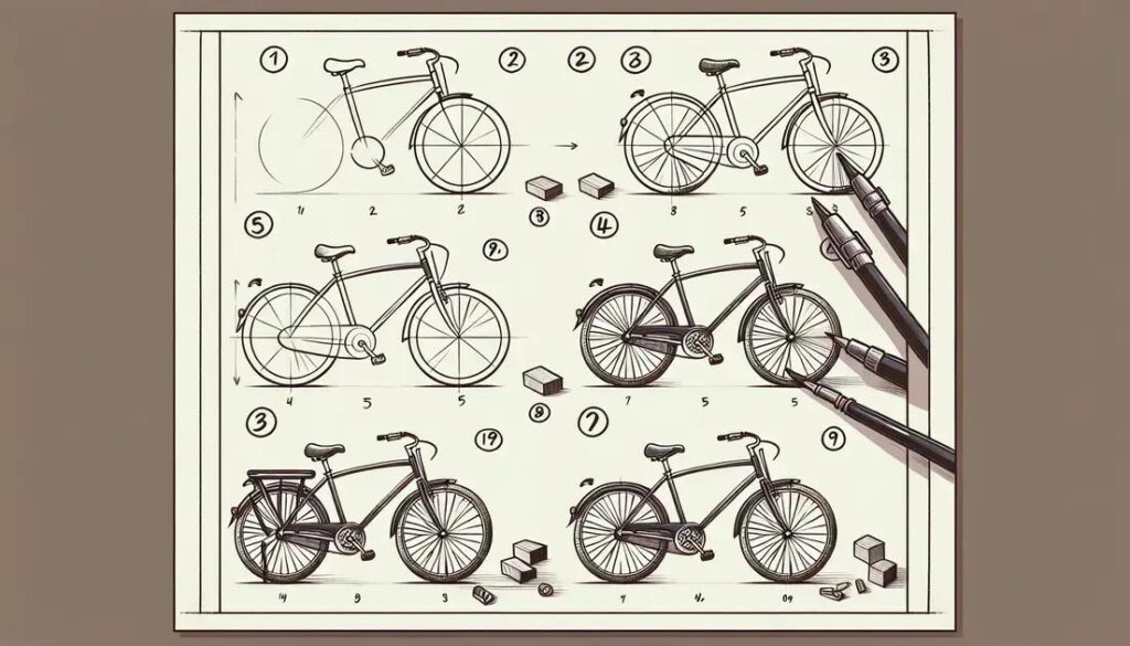 Como Desenhar uma Bicicleta: Passo a Passo para Iniciantes